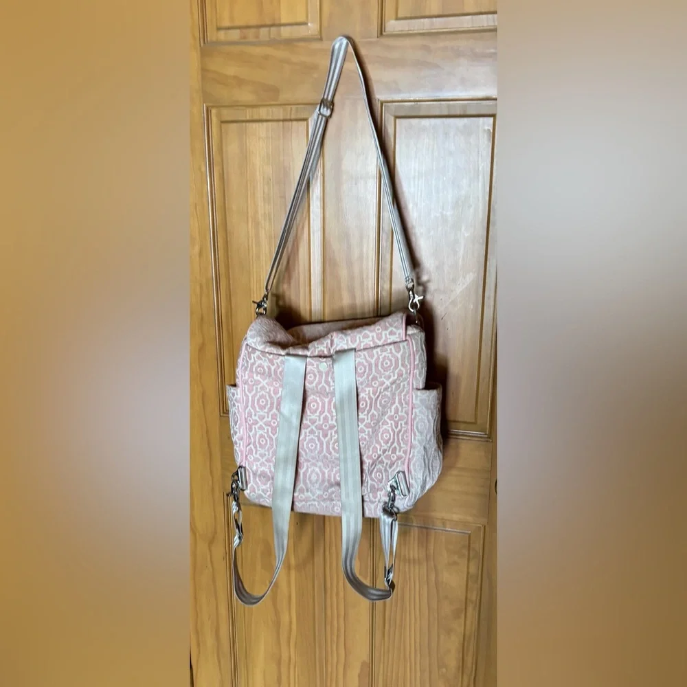 Petunia Pickle Bottom Pastel Pink Boxy Backpack Baby Diaper Travel Bag Chenille